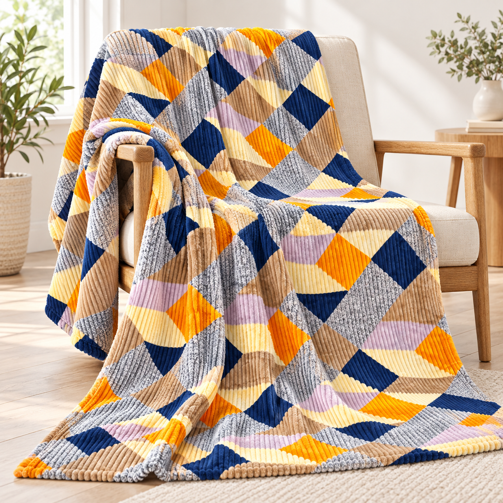 Amber Prism – Double Bed Flannel Blanket