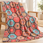 Marrakesh Bloom – Double Bed Flannel Blanket