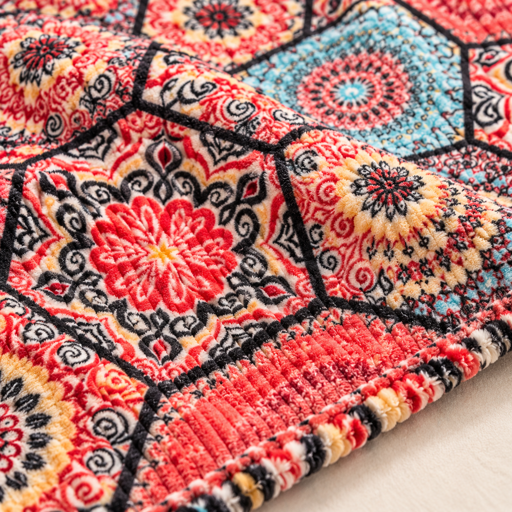 Marrakesh Bloom – Double Bed Flannel Blanket