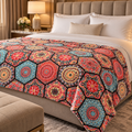 Marrakesh Bloom – Double Bed Flannel Blanket