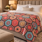 Marrakesh Bloom – Double Bed Flannel Blanket