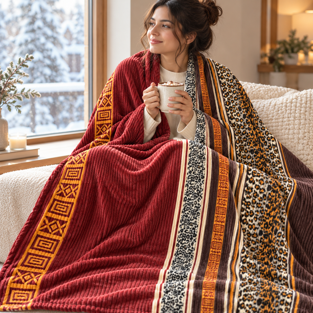 Royal Safari – Double Bed Flannel Blanket