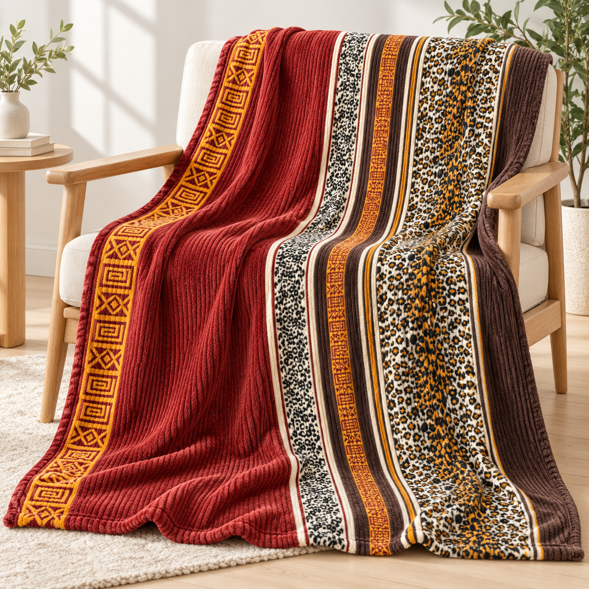 Royal Safari – Double Bed Flannel Blanket