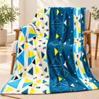 Aqua Prism – Double Bed Flannel Blanket