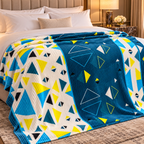 Aqua Prism – Double Bed Flannel Blanket