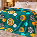 Emerald Halo – Double Bed Flannel Blanket