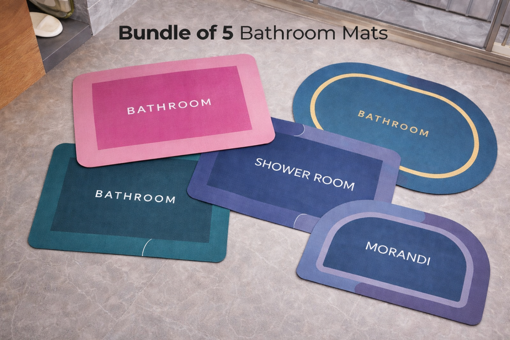 Bundle Of 5 Water Absorbent Anti-Slip Mat