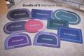 Bundle Of 9 Water Absorbent Anti-Slip Mat