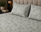 Mist Grey Blossom -  Bedsheet