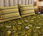 Olive Elegance- Bedsheet