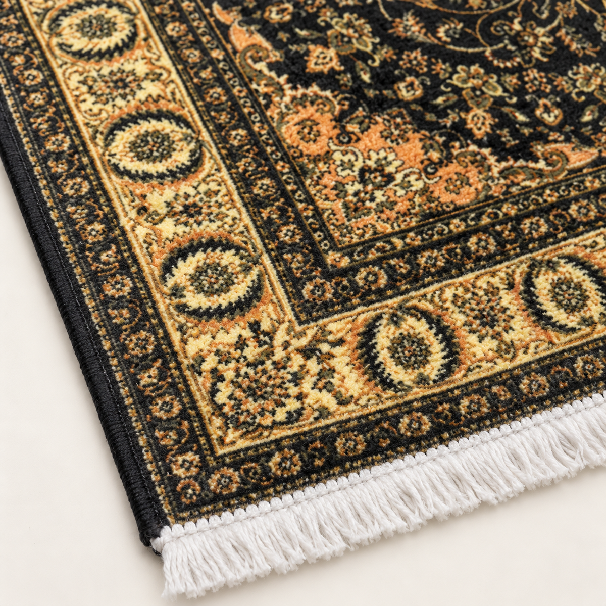 Emerald – Luxury Velvet Rug, Dark Green & Gold (LVT-402)