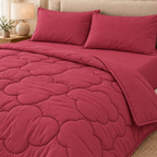 Merlot Bloom 4-Piece Comforter Set,