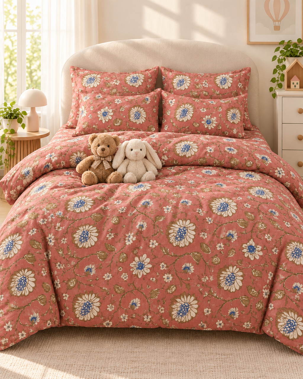 Indigo Petal 6-Piece Comforter Set