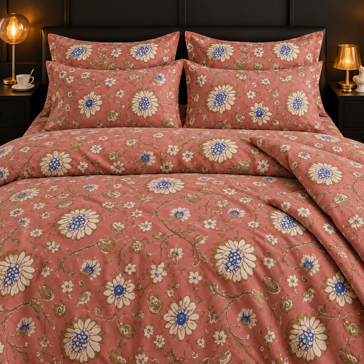 Indigo Petal 6-Piece Comforter Set