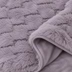 Lilac Honeycomb Premium Shaggy Comforter Set (4 Pcs)