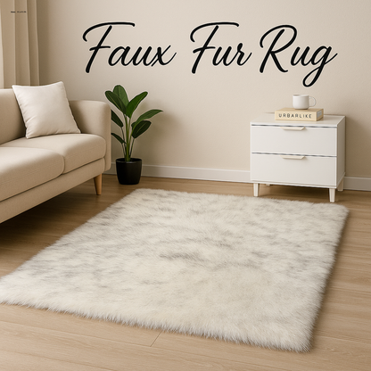 Faux Fur Rug-White/Grey |4*6ft |