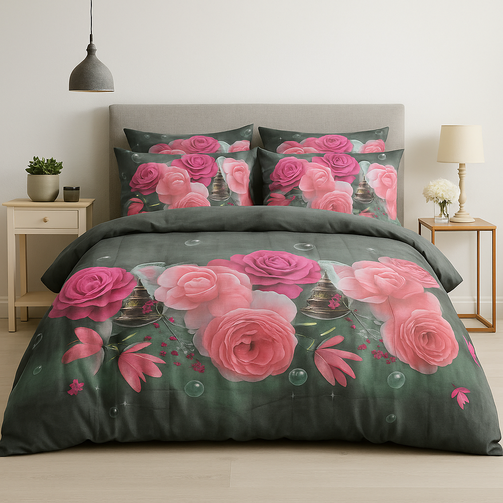 6-Piece Summer Comforter Set – Ultra-Light 100 GSM Filling