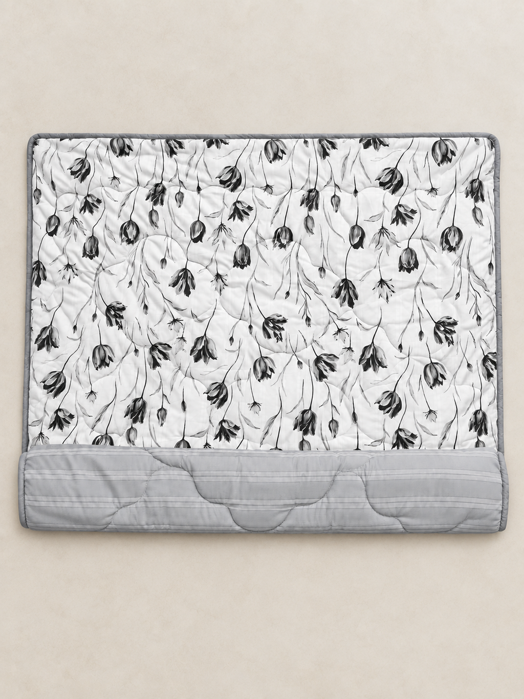 Midnight Tulip 4-Piece Reversible Comforter Set,