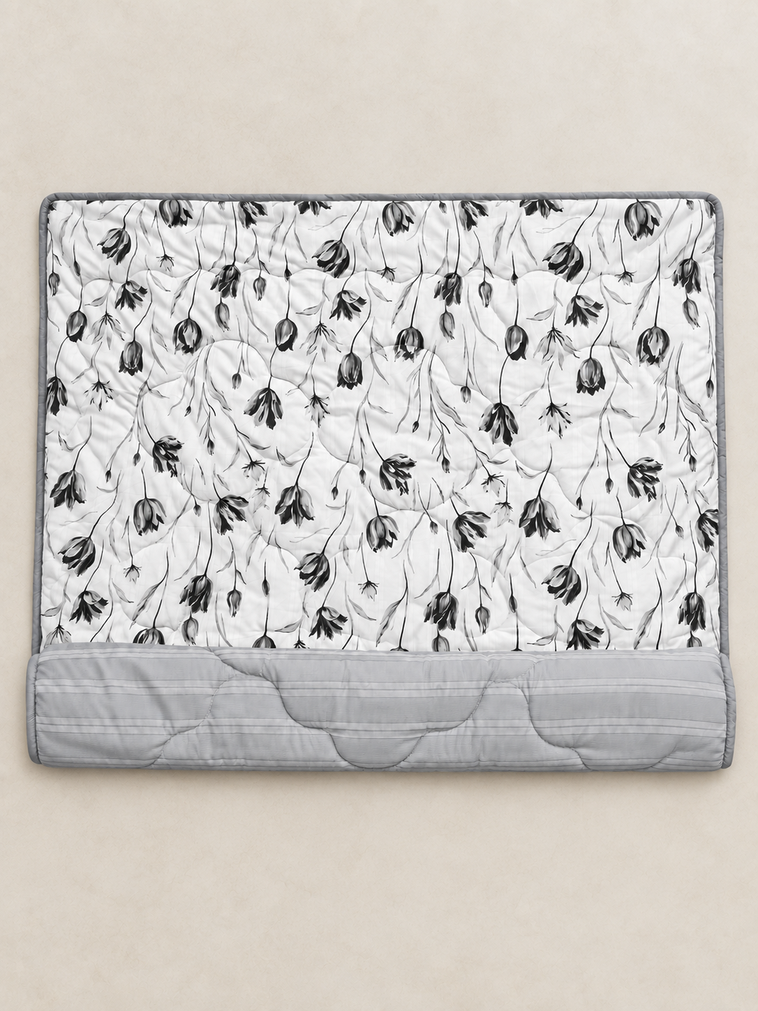 Midnight Tulip 4-Piece Reversible Comforter Set,