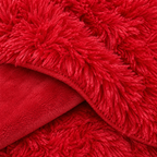 Red Premium Shaggy Comforter Set (4 Pcs)