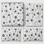 Midnight Tulip 4-Piece Reversible Comforter Set,