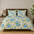 Ivory Bloom - Bedsheet With 4 Pillowcase
