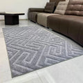 Plush Shaggy Rugs Matrix Pattern