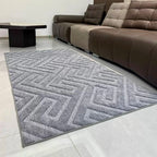 Plush Shaggy Rugs Matrix Pattern