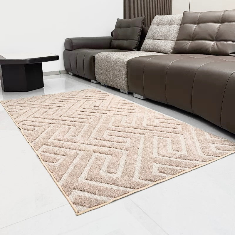 Plush Shaggy Rugs Matrix Pattern