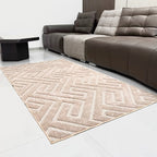 Plush Shaggy Rugs Matrix Pattern