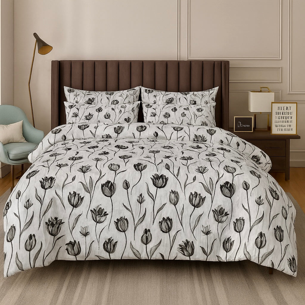 Noir - Bedsheet With 2 Pillowcase