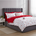 White Hearts - Quilt Cover Sets - 6Pcs