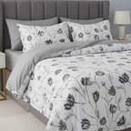 Noir Petals - Quilt Cover Sets - 6Pcs