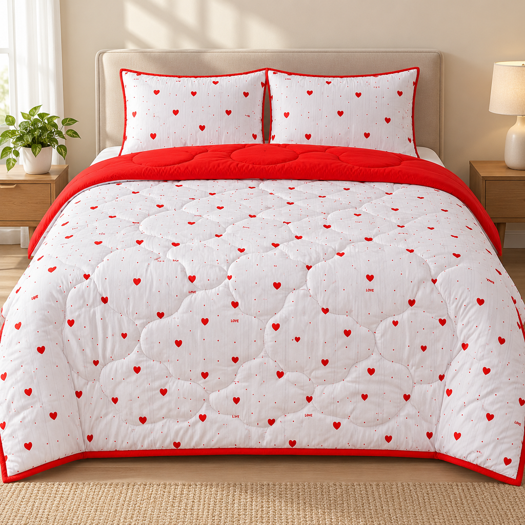 Sweetheart Love 4-Piece Reversible Comforter Set