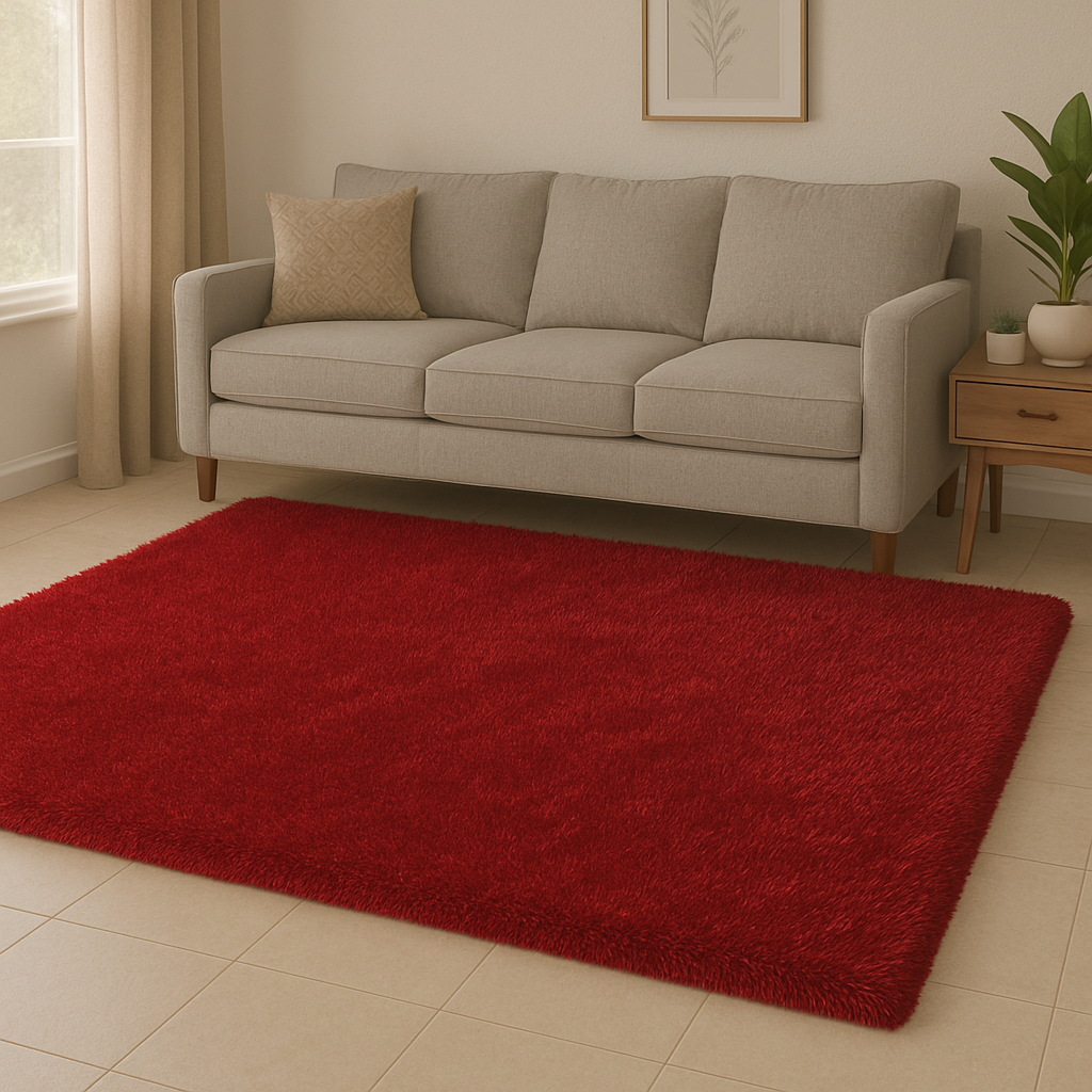 Shaggy Rug-Maroon|5*7ft
