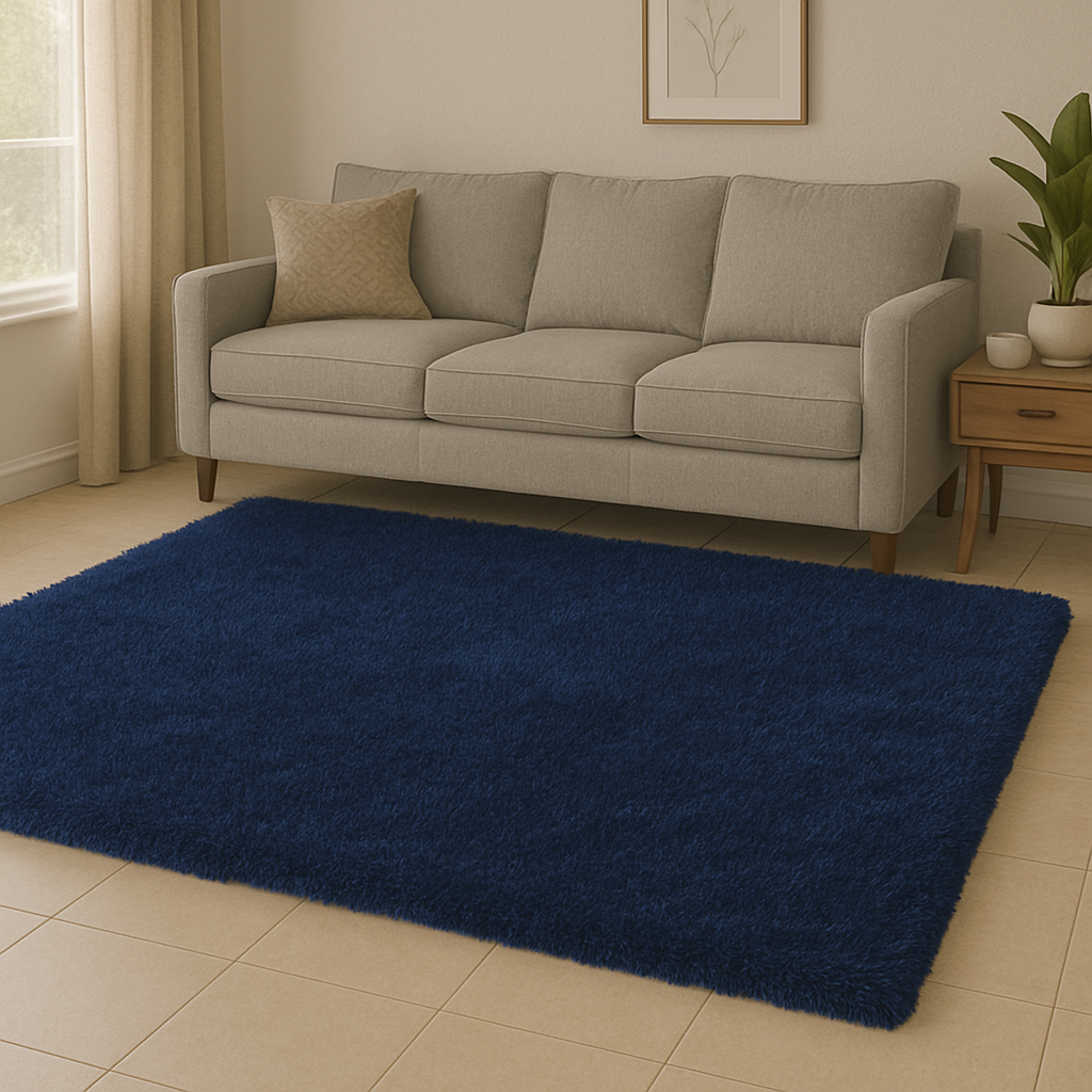 Shaggy Rug-Navy |5*7ft