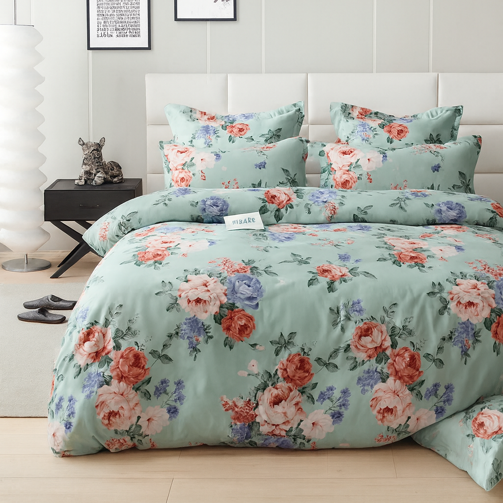 Mint Romance - Quilt Cover Sets - 6Pcs