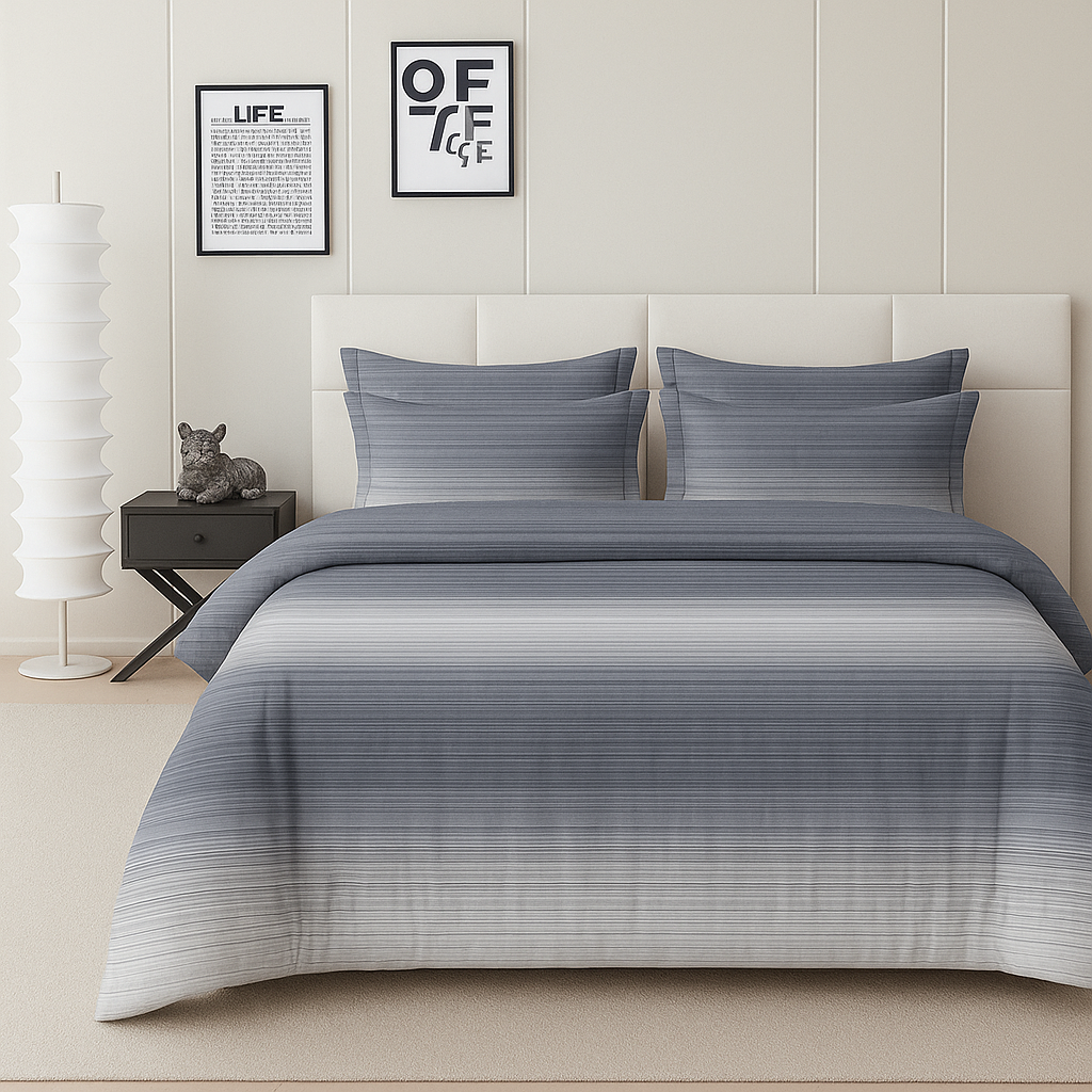 Silver Fade - Quilt Cover Sets - 6Pcs