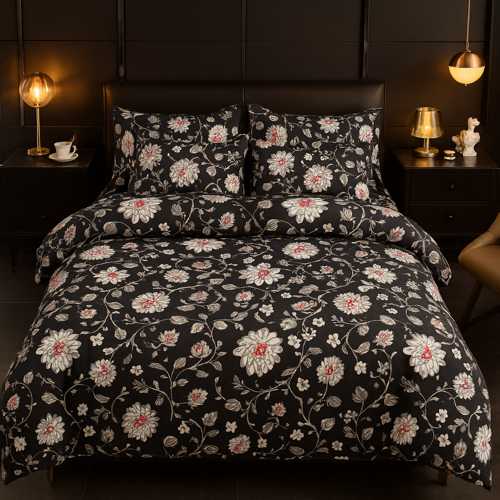 Night Petals - Quilt Cover Sets - 6Pcs