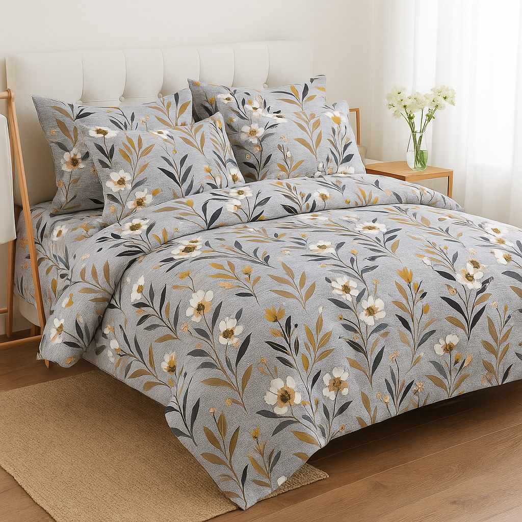 Spring Grey - Quilt Cover Sets - 6Pcs