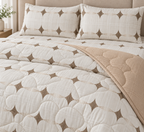 Mocha Orbit 4-Piece Reversible Comforter Set