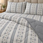 Blue Heritage 4-Piece Reversible Comforter Set