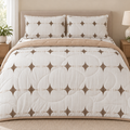 Mocha Orbit 4-Piece Reversible Comforter Set