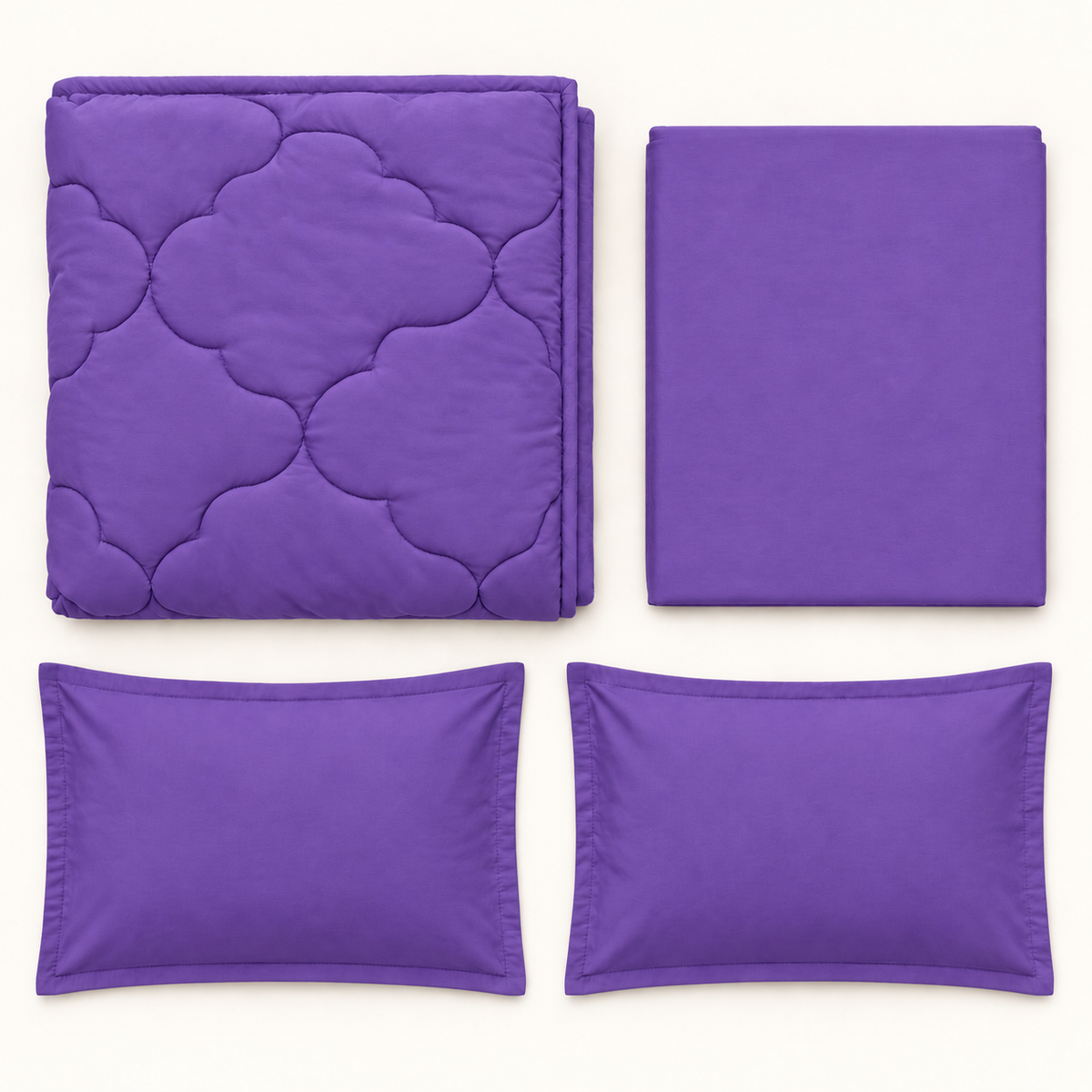 Grape Puff 4-Piece Comforter Set
