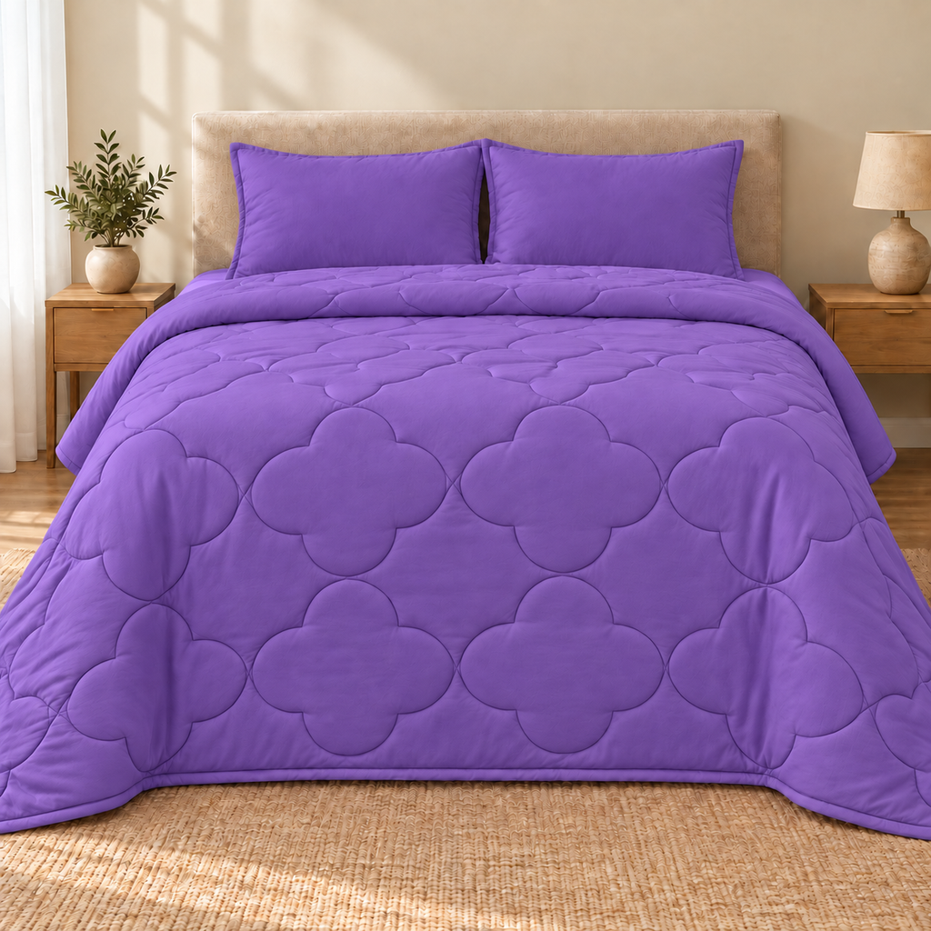 Grape Puff 4-Piece Comforter Set