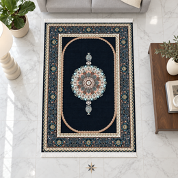 Onyx – Luxury Velvet Rug, Black (LVB-309)