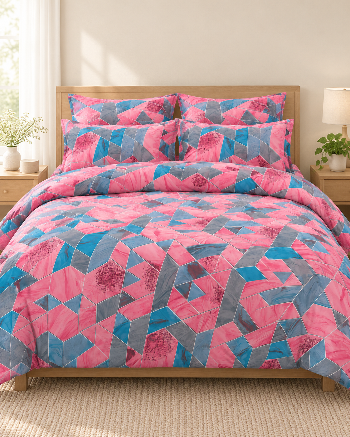 Rose Mosaic 6-Piece Comforter Set