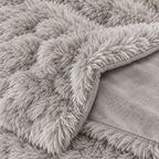 Mink Grey Premium Shaggy Comforter Set (4 Pcs)