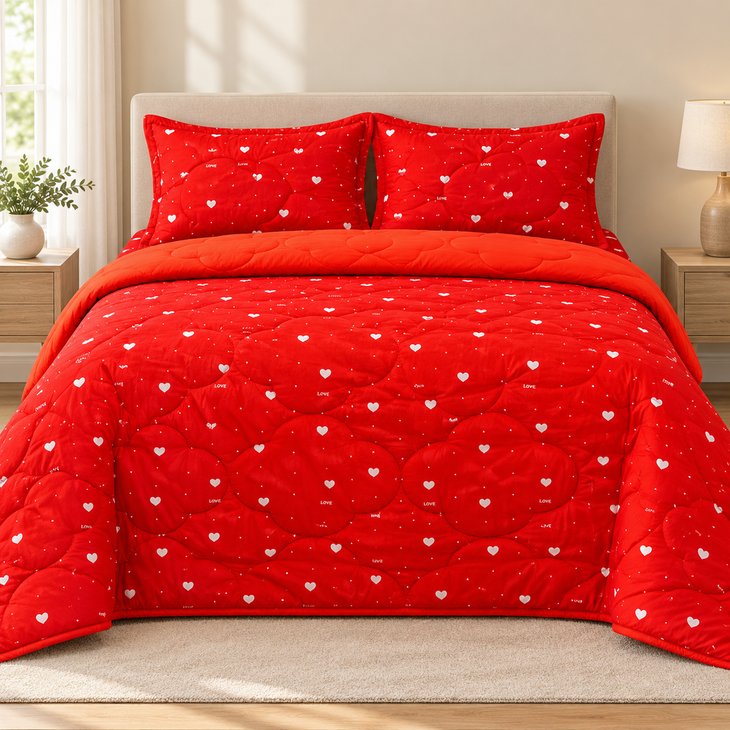 Sweetheart Love 4-Piece Reversible Comforter