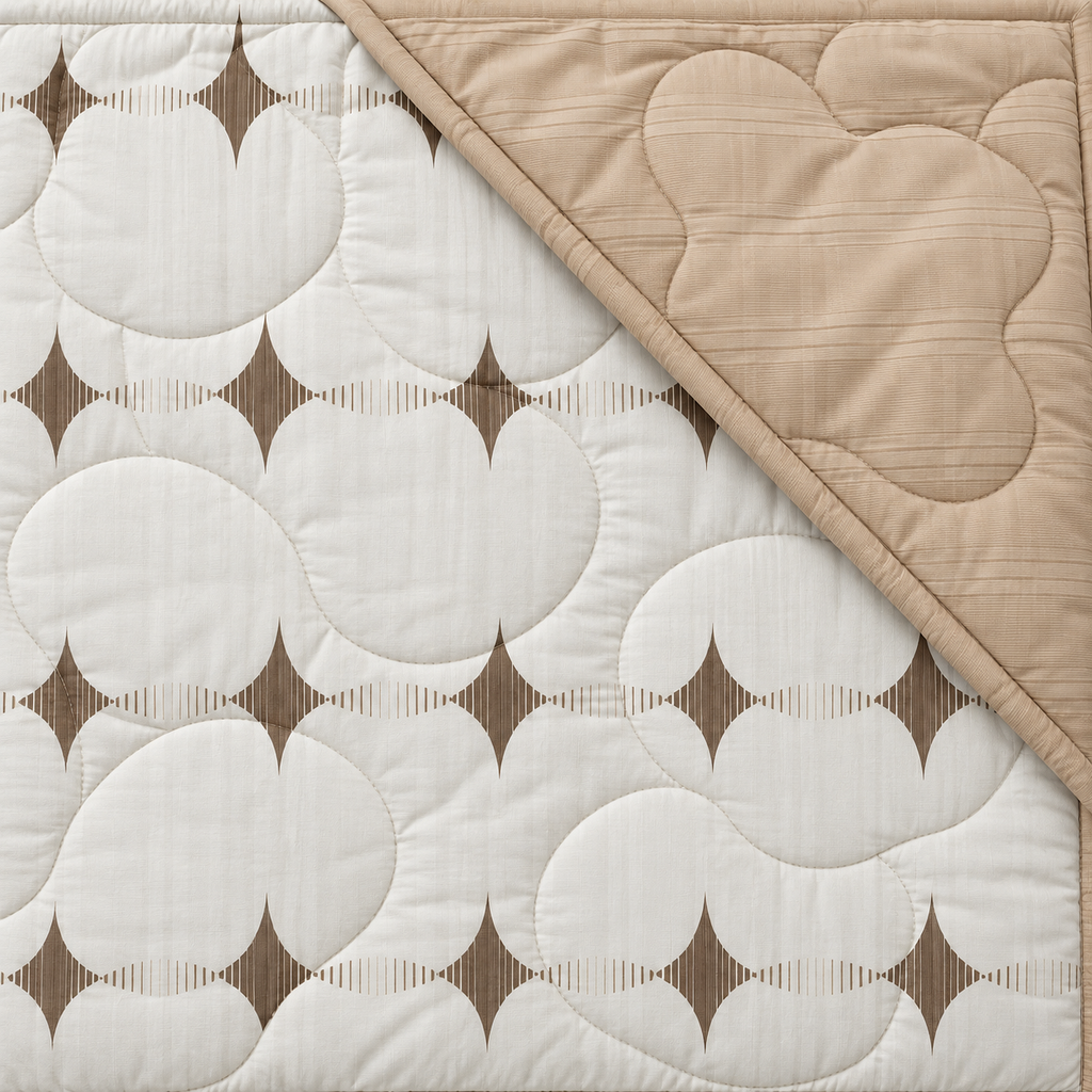 Mocha Orbit 4-Piece Reversible Comforter Set